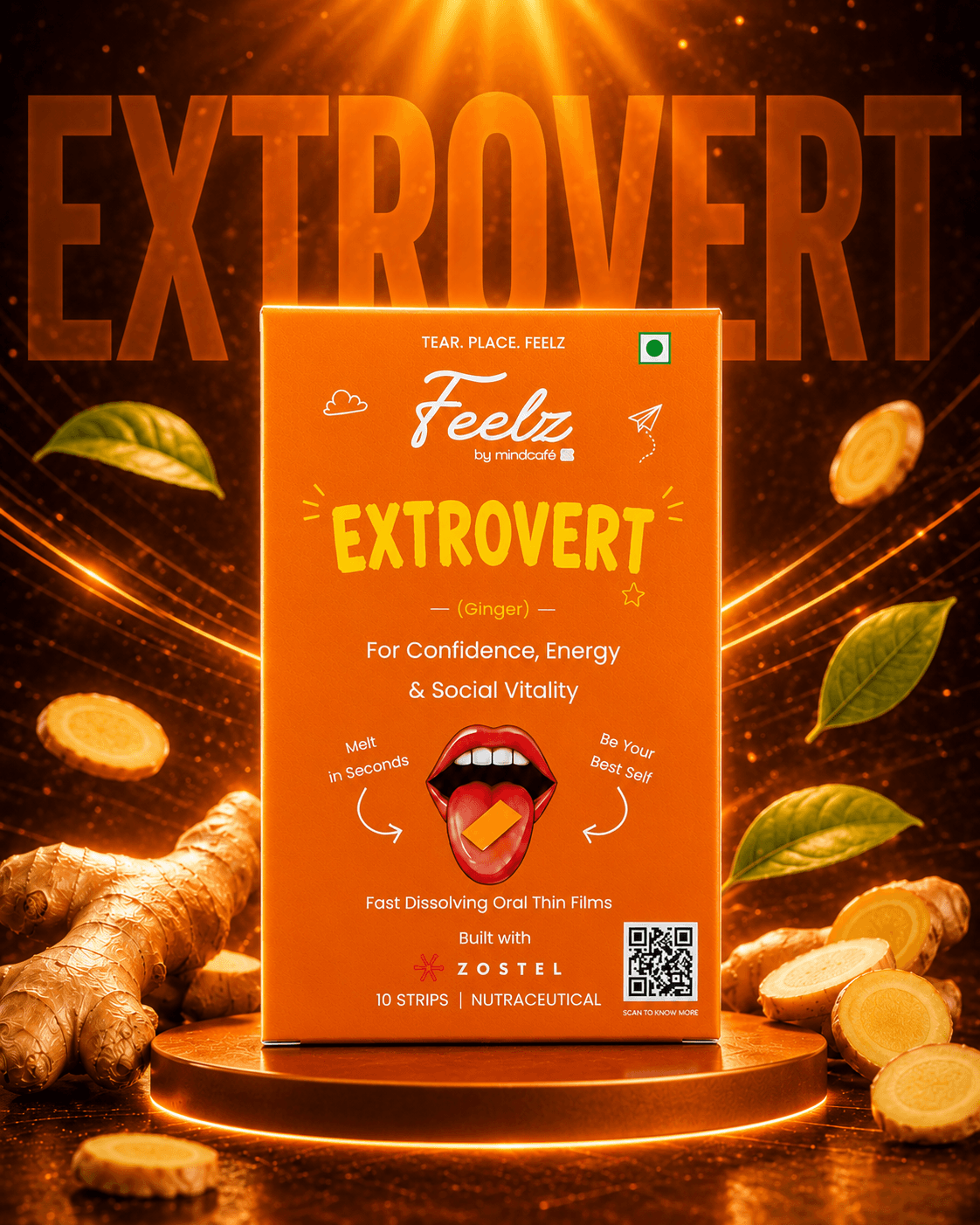 Feelz Extrovert mood strip box